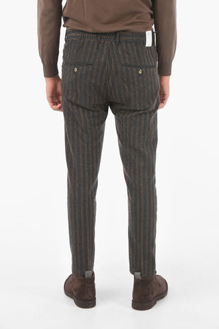 Pantaloni MITTE.632 carrot fit a righe