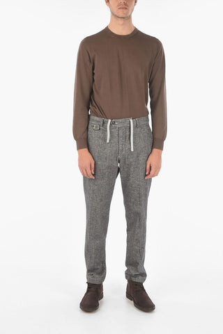 Pantaloni chino RAVALC.L.con elastico in vita