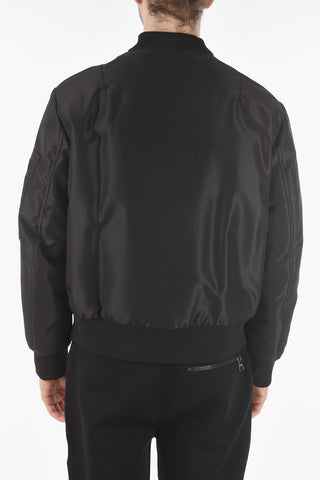 Pocketed Sleeve MILITARY STAR Bomber Jacket