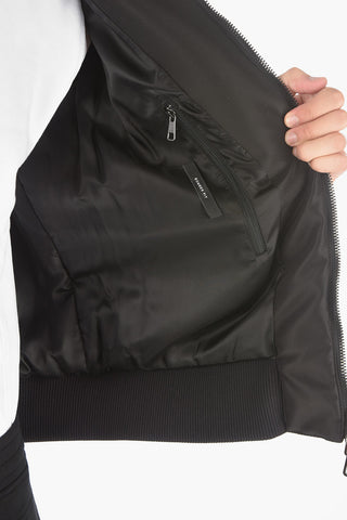 Pocketed Sleeve MILITARY STAR Bomber Jacket