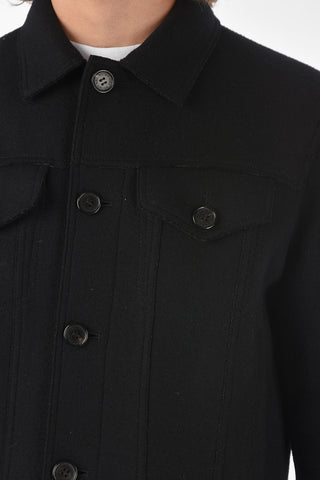 Wool Blend DENIM STYLE Short Coat