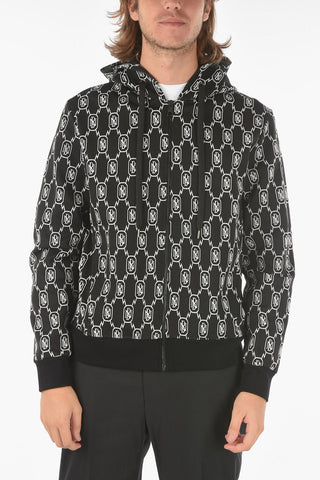 Felpa Hoodie MONOGRAM ZIP-UP con Stampa Monogram