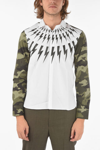 Camicia CAMO FAIR-ISLE con Maniche Camouflage