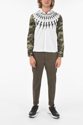Camicia CAMO FAIR-ISLE con Maniche Camouflage