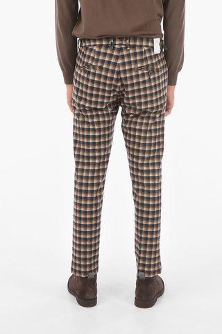 checked single-pleat RAVAL1P.S. chinos