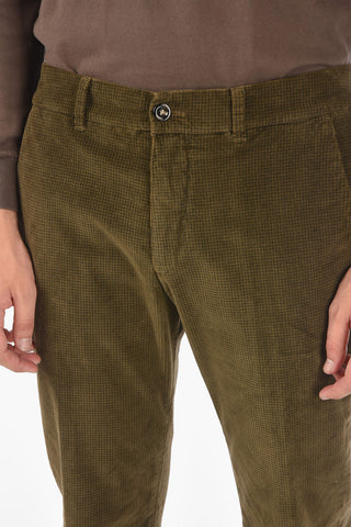 Pantaloni chino S.MARAIS.S. in cotone stretch a quadretti