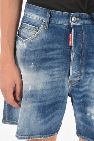 Shorts BOXER in denim stretch 