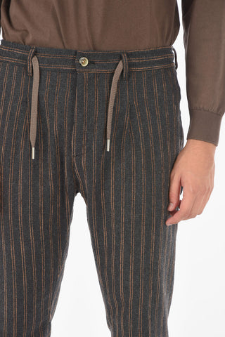drawstring waist striped MITTE pants