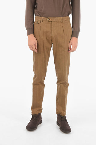 Herringbone-Chinohose RAVAL1P.L.603 mit einer Falte