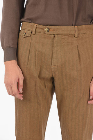 Herringbone-Chinohose RAVAL1P.L.603 mit einer Falte