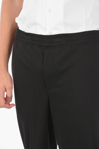 Pantaloni con Risvolto ed Elastico in Vita