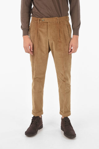 double pleat corduroy S.RAVAL2P.L. pants