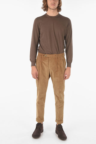 double pleat corduroy S.RAVAL2P.L. pants