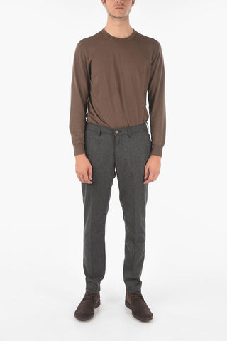 solid color NEWTOWN belt loops pants