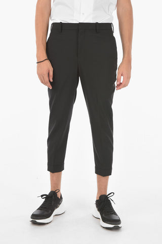 Pantaloni Chino in Misto Lana Vergine con Zip Regolabile alla Caviglia
