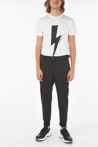 Chino SELF FABRIC Pants with Belt