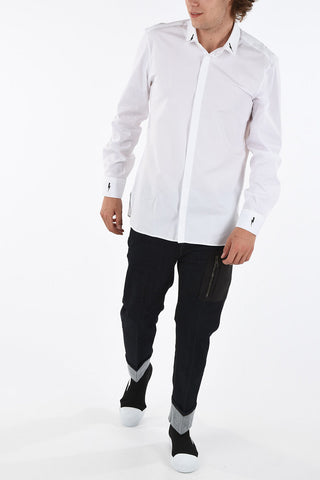Popeline THUNDERBOLT Shirt with Thunderbolt Print on Collar