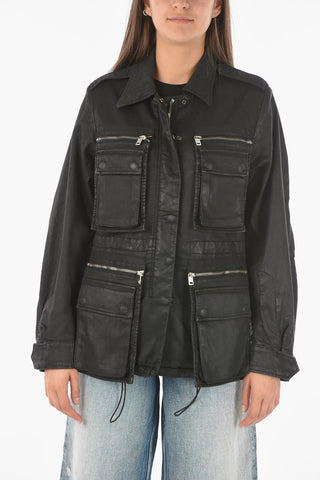 Coated Cotton D-CLAUDIA-SP-NE Utility Jacket