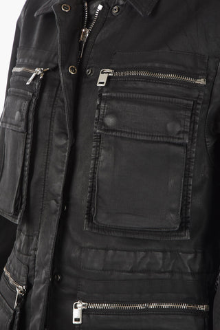 Coated Cotton D-CLAUDIA-SP-NE Utility Jacket