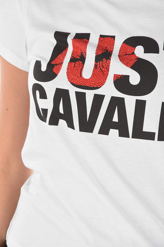 rhinestone embellished detail crew-neck t-shirt