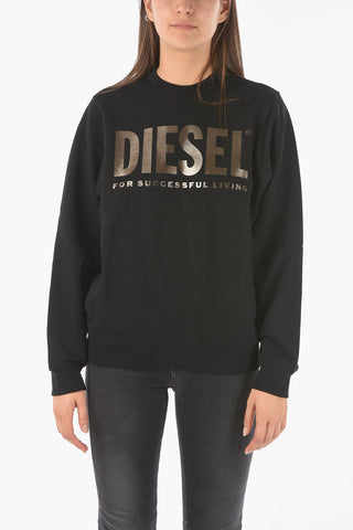 Crewneck F-ANG Sweatshirt with Lettering Logo Print