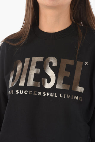 Crewneck F-ANG Sweatshirt with Lettering Logo Print