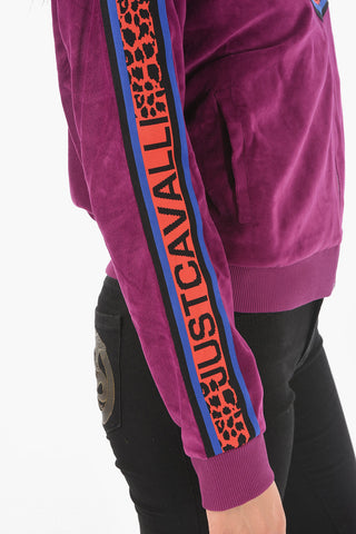 Velvet Sweatshirt with Animal Bands