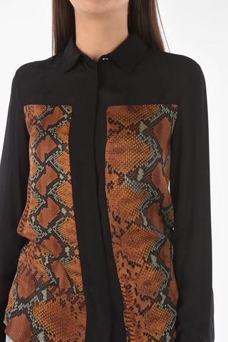 python printed details shirt