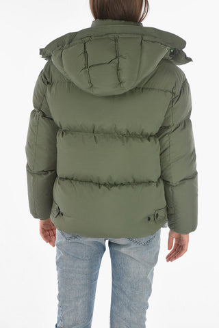 Hidden Fastening W-ROLF Down Jacket with Removable Hood