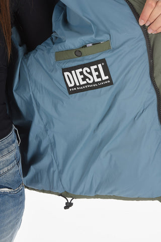 Hidden Fastening W-ROLF Down Jacket with Removable Hood