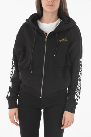 hooded sweatshirt with zip closure