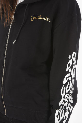 hooded sweatshirt with zip closure
