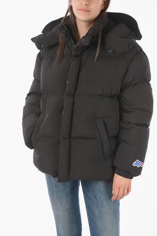 Hidden Fastening W-ROLF Down Jacket with Removable Hood