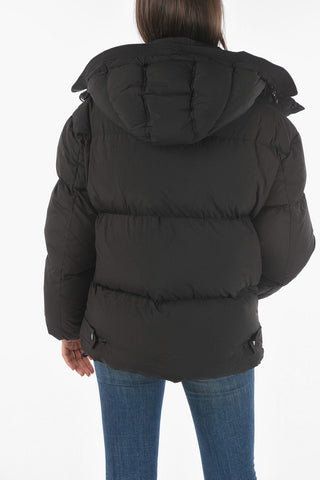 Hidden Fastening W-ROLF Down Jacket with Removable Hood