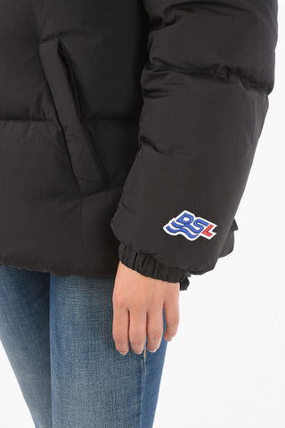 Hidden Fastening W-ROLF Down Jacket with Removable Hood