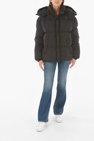 Hidden Fastening W-ROLF Down Jacket with Removable Hood