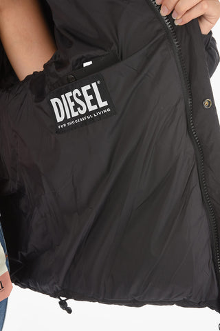 Hidden Fastening W-ROLF Down Jacket with Removable Hood
