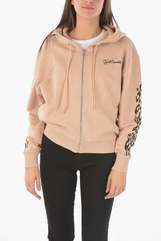 Felpa con Cappuccio E Stampa Animalier