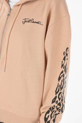 Felpa con Cappuccio E Stampa Animalier