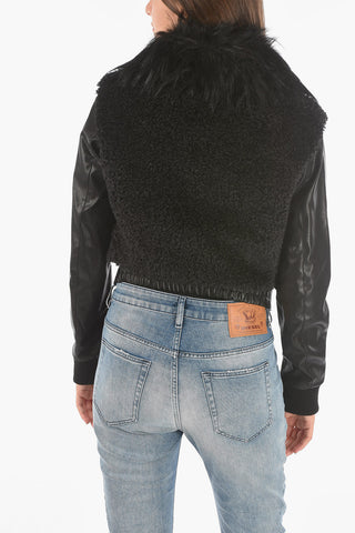 Shearling Insert L-LEDA Eco-leather Jacket