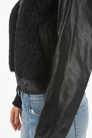 Shearling Insert L-LEDA Eco-leather Jacket