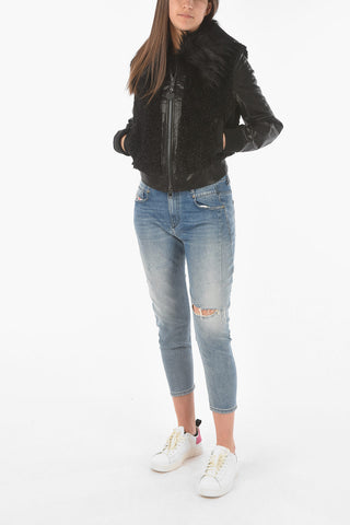 Shearling Insert L-LEDA Eco-leather Jacket