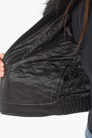 Shearling Insert L-LEDA Eco-leather Jacket