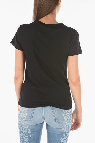 Heart Printed Crew-neck T-shirt