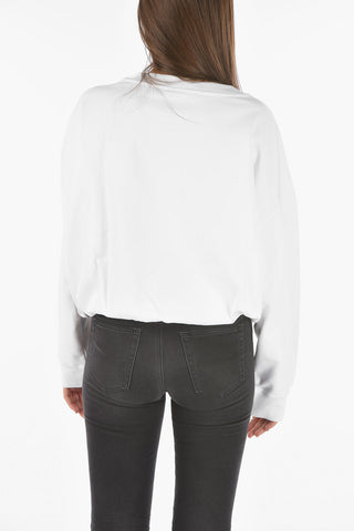 Crewneck F-MAGDA Sweatshirt with Embossed Lettering Embroidery