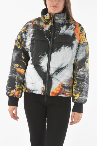 Giubbotto Puffer Reversibile Effetto Tie dye