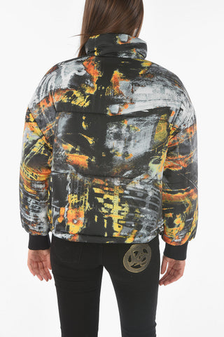Giubbotto Puffer Reversibile Effetto Tie dye