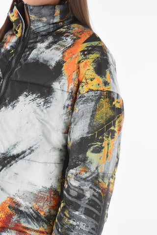 Giubbotto Puffer Reversibile Effetto Tie dye