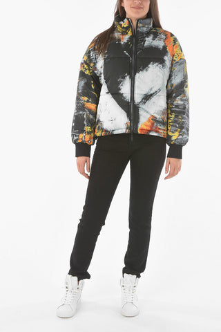 Giubbotto Puffer Reversibile Effetto Tie dye