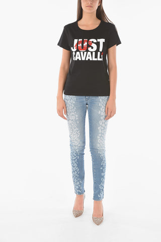 T-Shirt girocollo con dettaglio strass